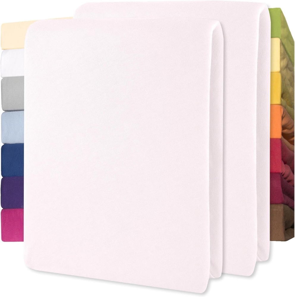 CelinaTex Jersey Spannbettlaken Lucina für Kids Dreierpack 60x120-70x140 cm Schnee weiß 100% Baumwolle gekämmt superweich Oeko-TEX Bild 1