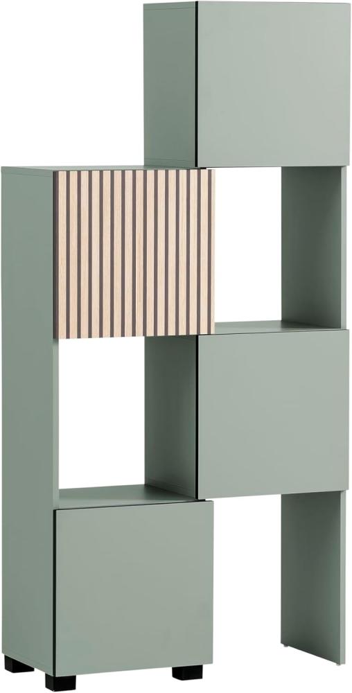 Schildmeyer Schieberegal Alexa, Holzwerkstoff, Pistazie, 44,8-76,0 x 33,1 x 165,1 cm Bild 1