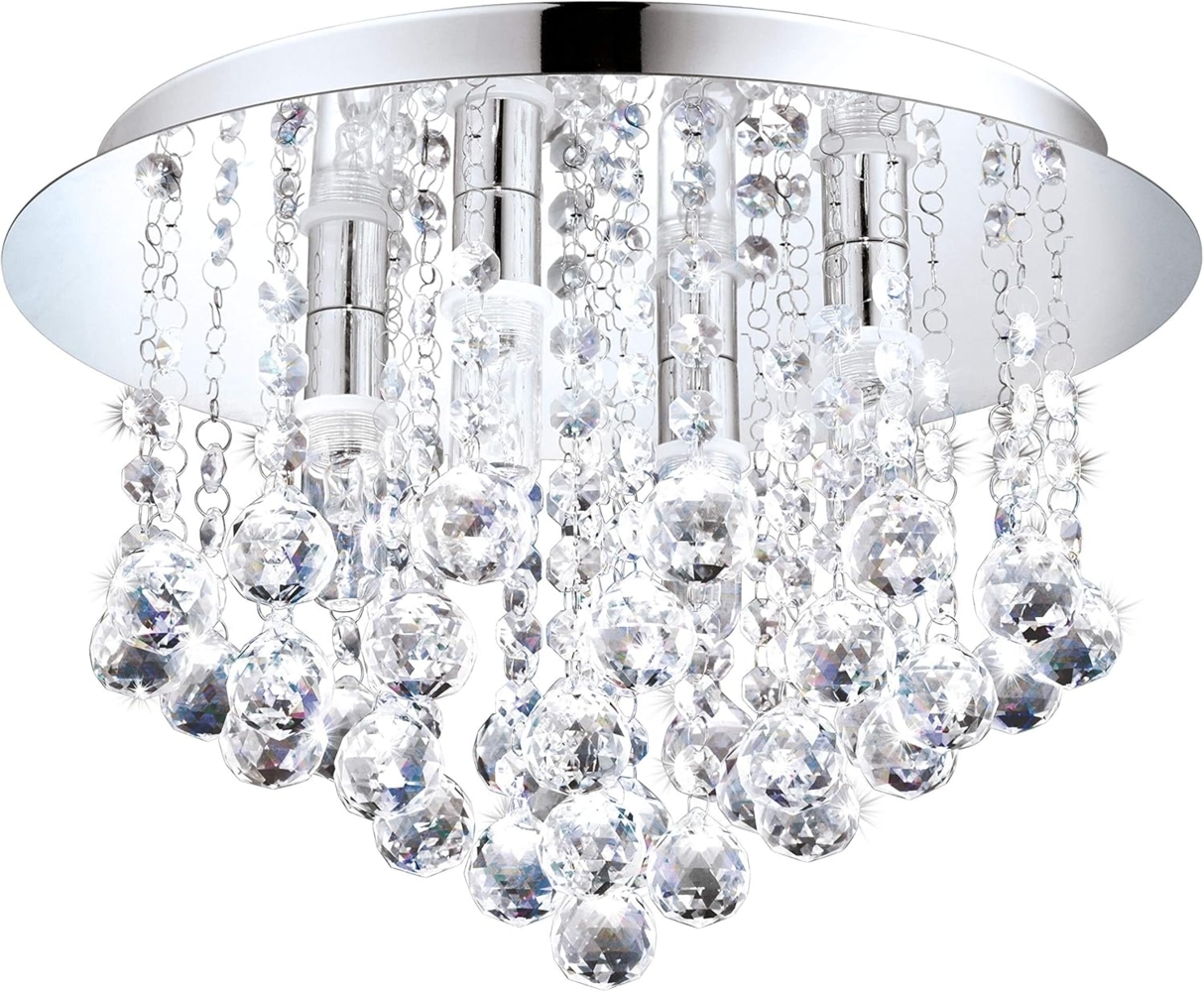 Eglo 97699 LED Deckenleuchte ALMONTE G9 8X3W in chrom, Brillantglas klar IP44 Ø50cm H:30cm Bild 1