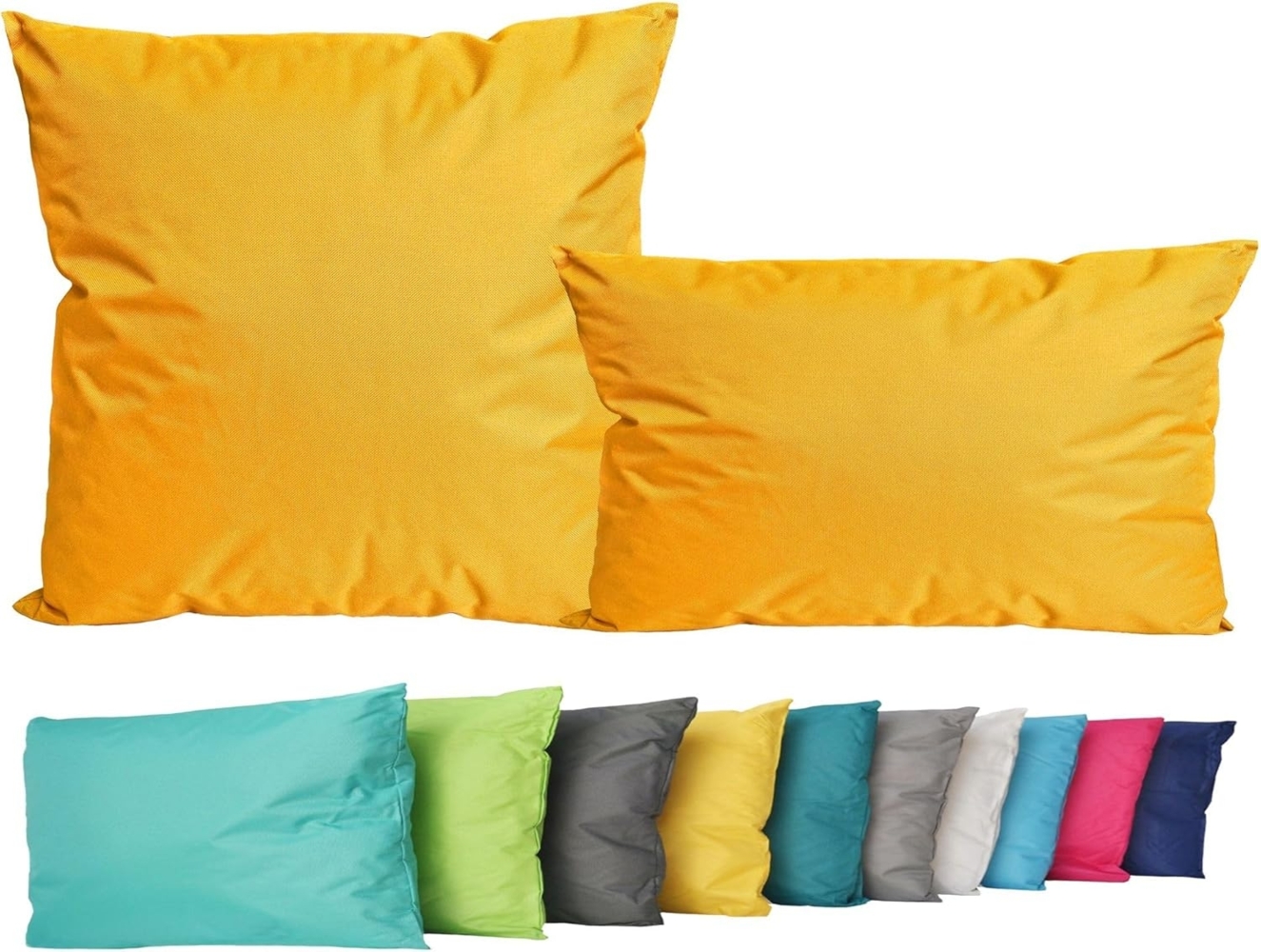 JACK Dekokissen 2er Set Outdoor Lounge Deko Kissen Set 45x45cm + 30x50cm Inkl. Füllung, mit Lotus-Effekt, Robust, Strapazierfähig, für Innen & Außen geeignet Bild 1