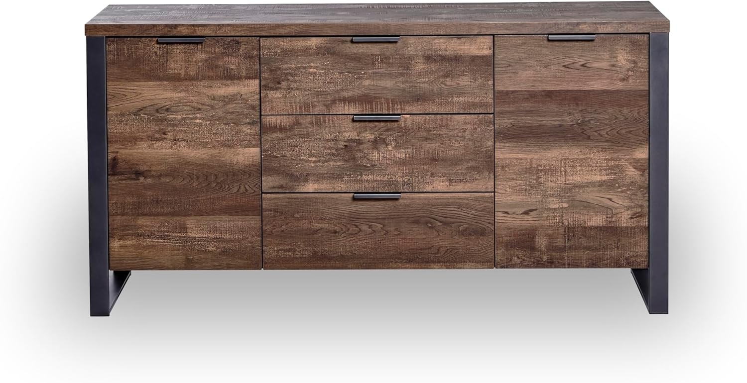 Jahnke Sideboard, Engineered Wood, Vintage Eiche, One Size Bild 1