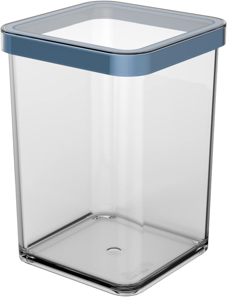 Rotho Loft quadratische Vorratsdose 1l mit Deckel und Dichtung, Kunststoff (SAN) BPA-frei, blau/transparent, 1l (10.0 x 10.0 x 14.2 cm) Bild 1
