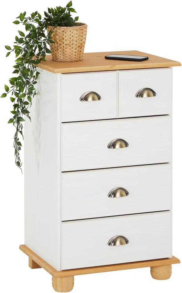 IDIMEX Kommode COLMAR, Schubladenkommode Kommode Apothekerschrank Sideboard 4 Schubladen weiß Bild 1