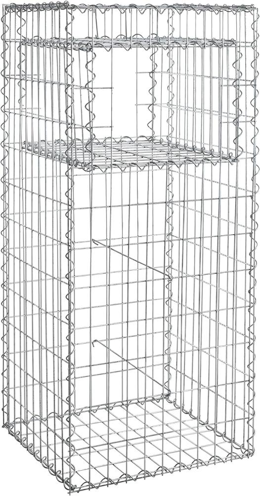 Gabione Gabionen Säule 50x50x120 cm Pfosten eckig Steinkorb Mauer Draht Gitter Bild 1