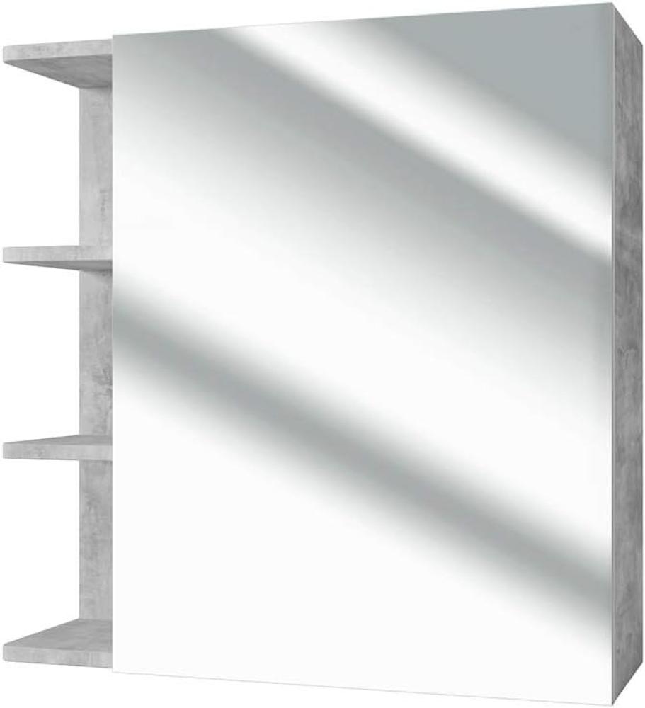 VICCO Badspiegel FYNN 62 x 64 cm Grau Beton - Spiegel Spiegelschrank Wandspiegel Bild 1