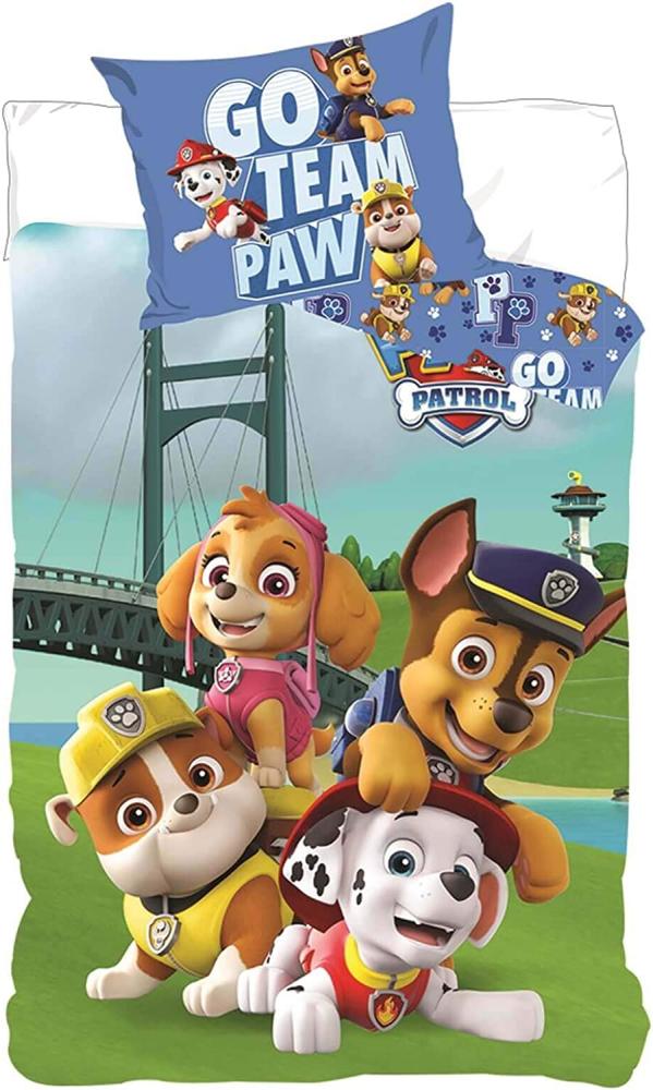 Paw Patrol - Baby Bettwäsche, Wendebettwäsche, 100x135 & 40x60 cm Bild 1