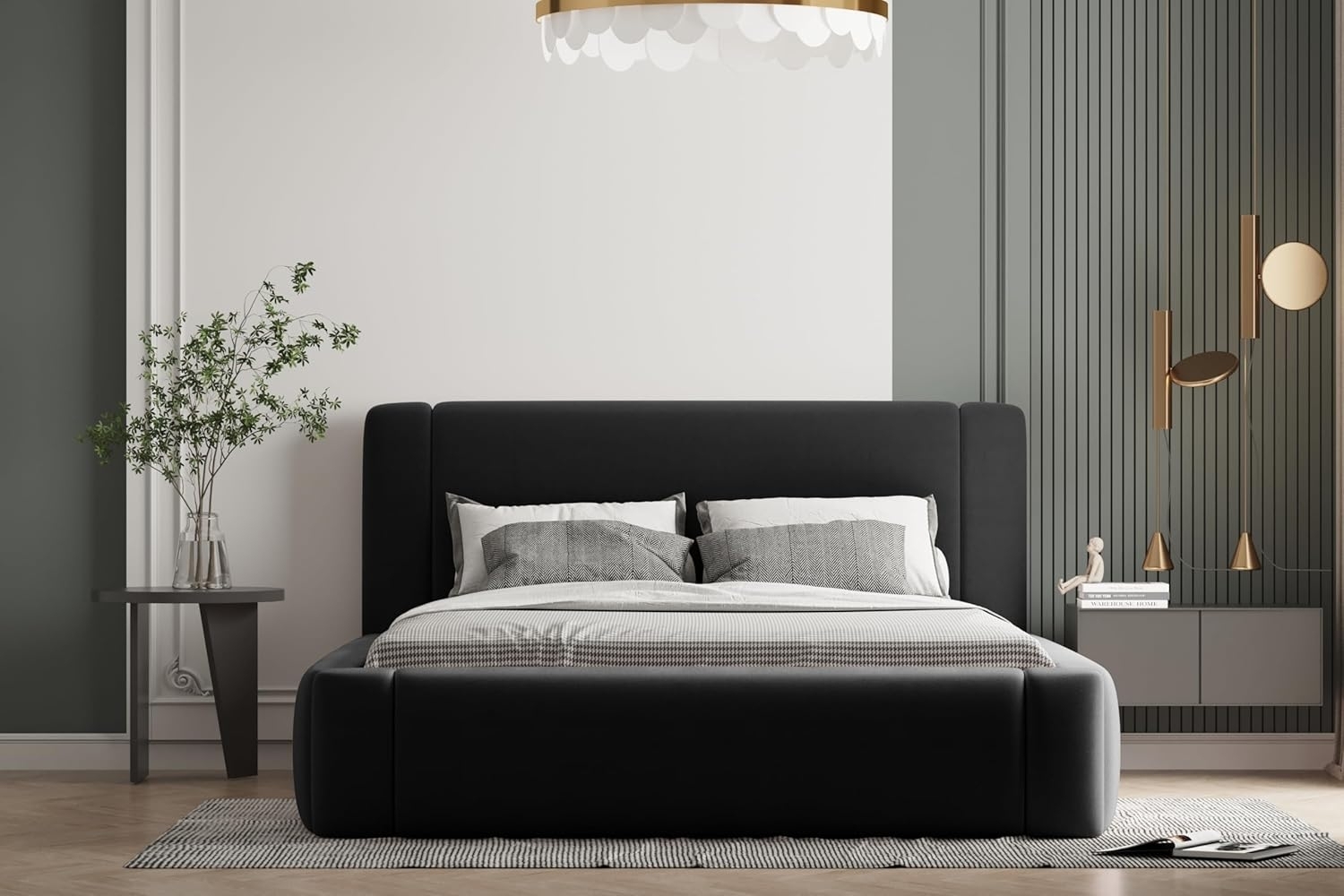 Polsterbett OLAF 90x200 mit Matratze, Bettkasten und Lattenrost. Farbe: VELUTTO 20 Bild 1