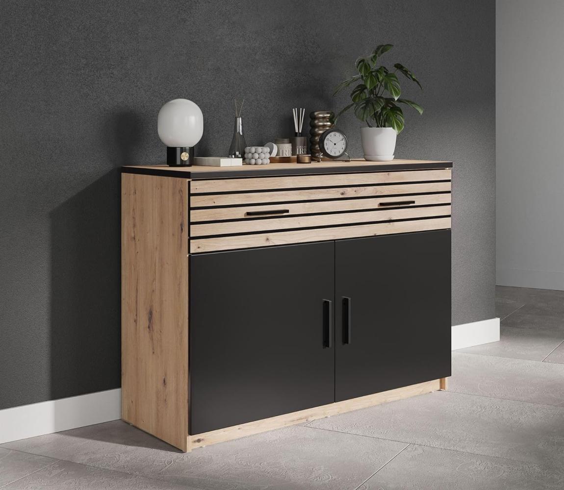Sideboard Jackeline 103 x 41 x 83 Artisan Eiche/Schwarz 10242 Bild 1