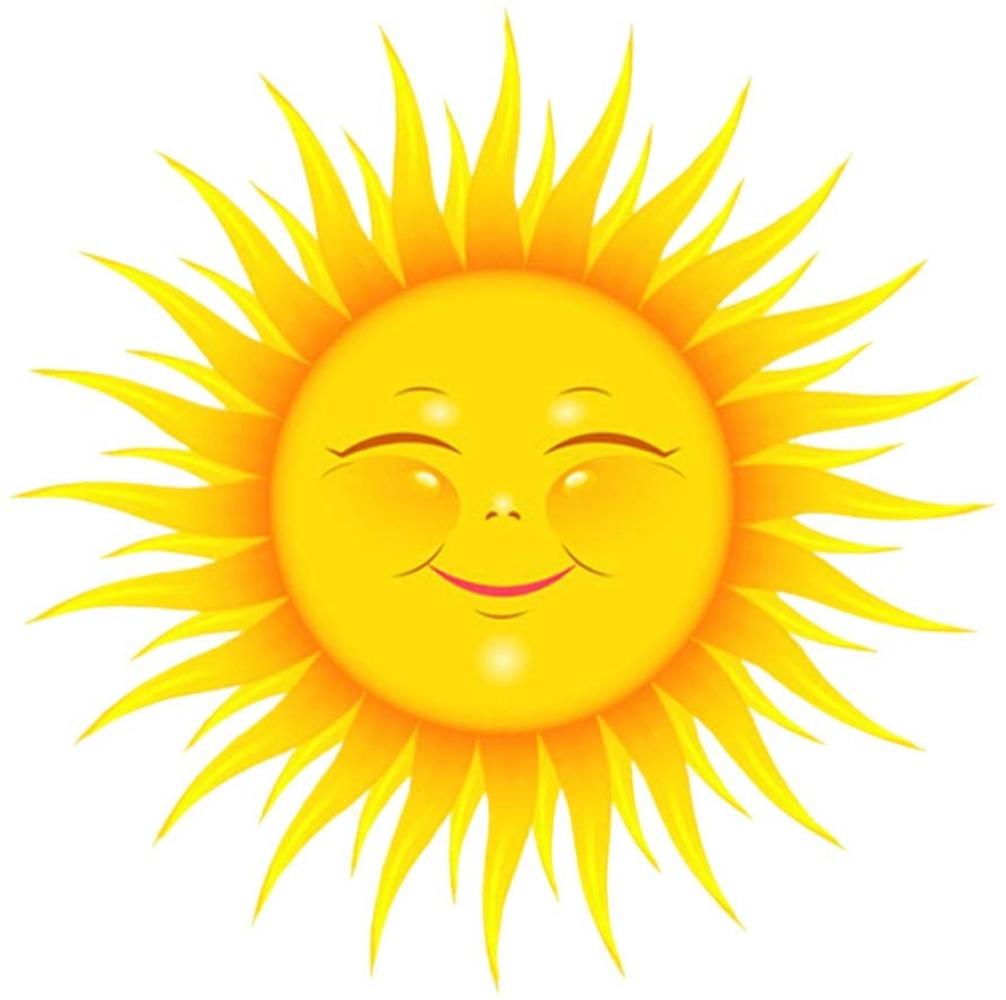 BESPORTBLE Cartoon Sonne Wandtattoos Aufkleber Dekor Kunst Peel Und Stick Wandkunst Aufkleber Dekor Dekoration für Kinderzimmer Baby Kleinkinder Teen Kinderzimmer Schlafzimmer Wohnzimmer Bild 1