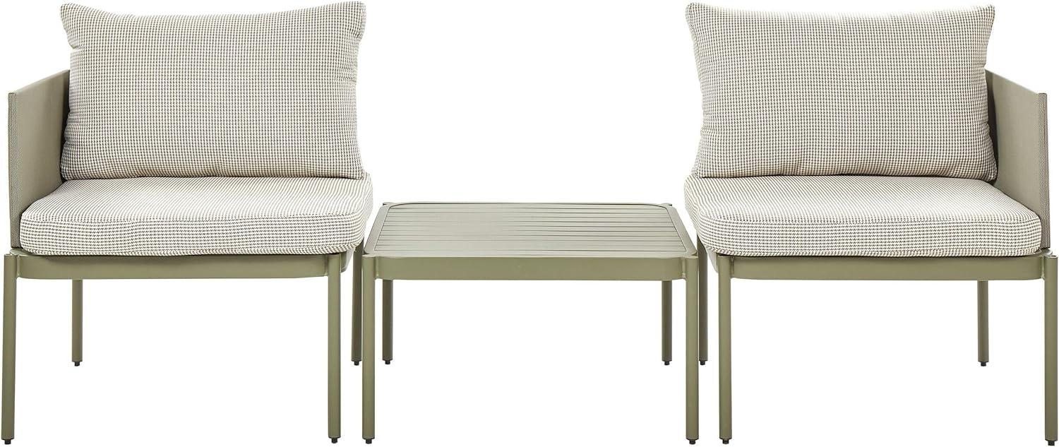 Lounge Set TERRACINA Metall Olivgrün Bild 1