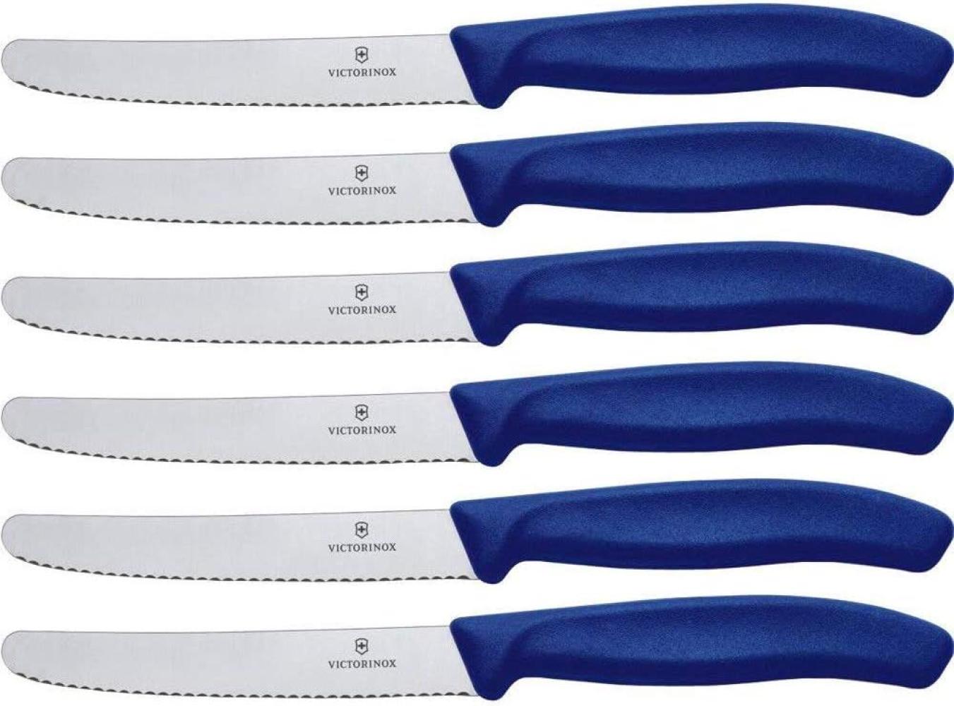 6 Stück Victorinox Tafelmesser Swiss Classic Blau Bild 1