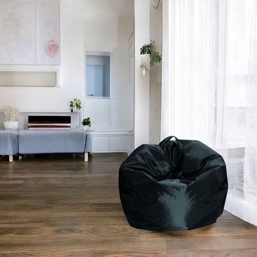 Dmora - Eleganter Sitzsack, schwarze Farbe, Maße 65 x 50 x 65 cm Bild 1