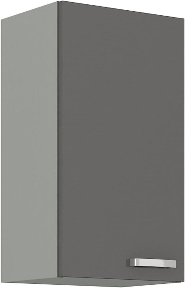 Küchen Hängeschrank 45 Hochglanz Grau Küchenzeile Küchenblock Küche Grey Bianca Bild 1