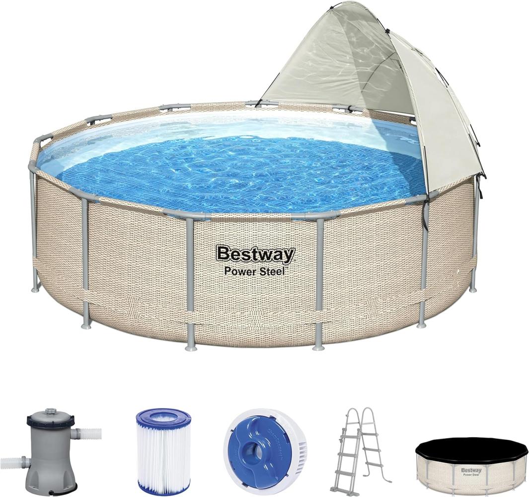 Bestway Power Steel Swimmingpool-Set mit Dach 396x107 cm 92864 Bild 1