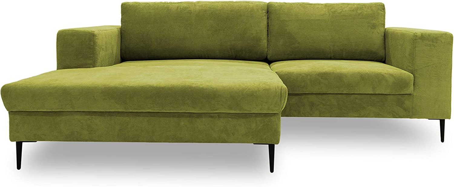 DOMO. collection Modica Ecksofa, moderne L-Form Eckcouch, Sofa Eckgarnitur, grün, 244 x 173 x 83 Bild 1