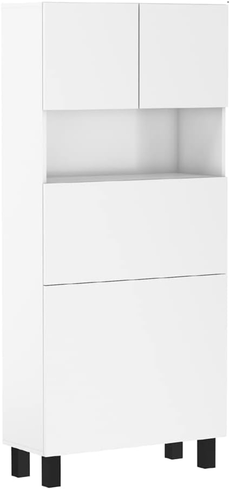 BIM Furniture Klappbare Schreibtischregale HOMI-Regale Haushaltsbüro Wandtisch Computertisch Laptop-Tisch Klapptisch (weiß matt) Bild 1