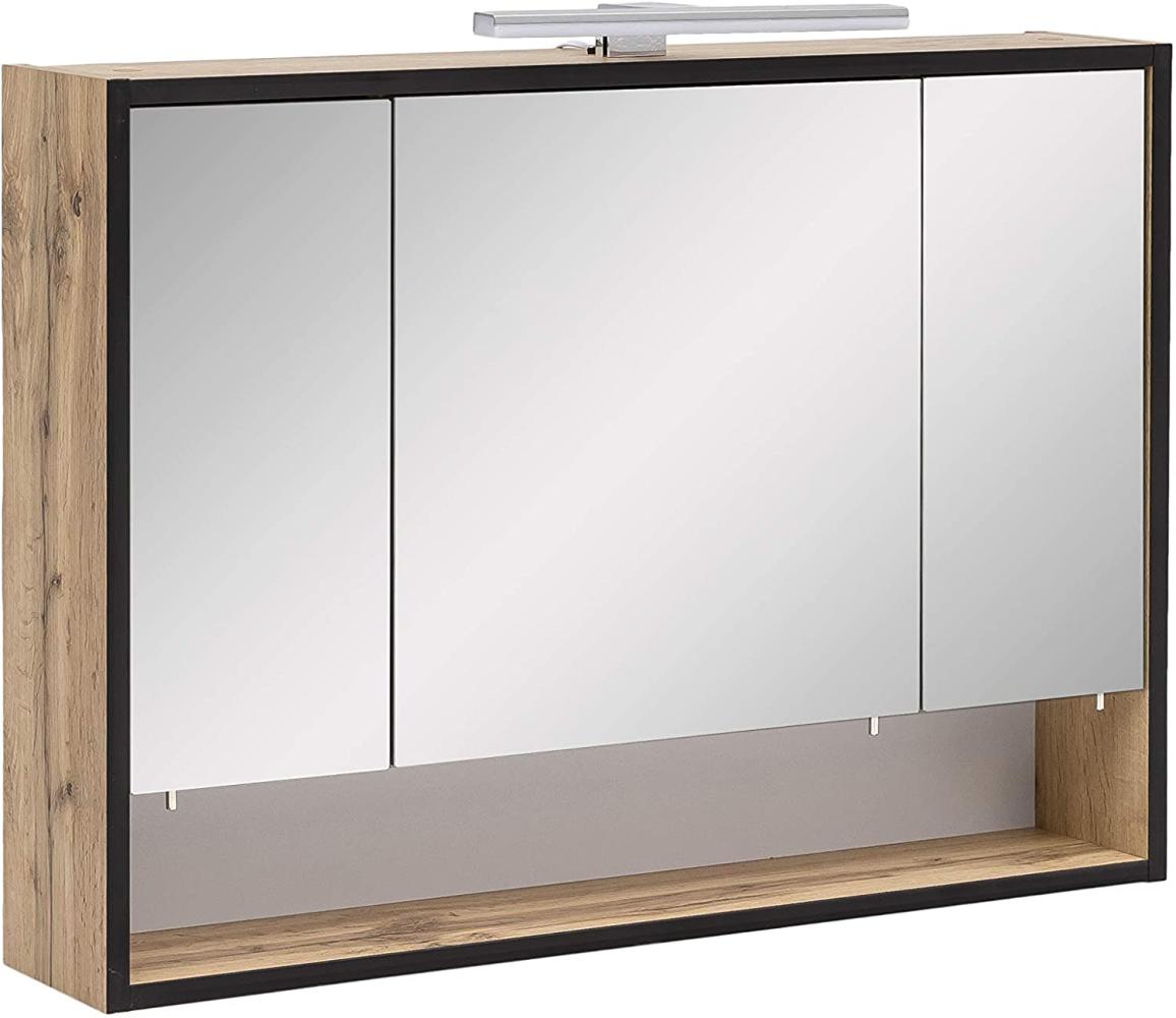 Schildmeyer Spiegelschrank Max 141880, eiche landhaus Dekor, 80,0 x 16,0 x 65,6 cm Bild 1