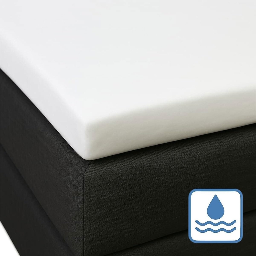 BettwarenShop wasserdichter Moltonschoner für Matratzentopper|90x190 - 100x200 cm, für 4-10 cm Höhe Bild 1