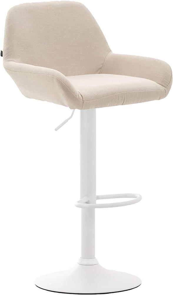 Barhocker Braga Stoff weiß creme Bild 1