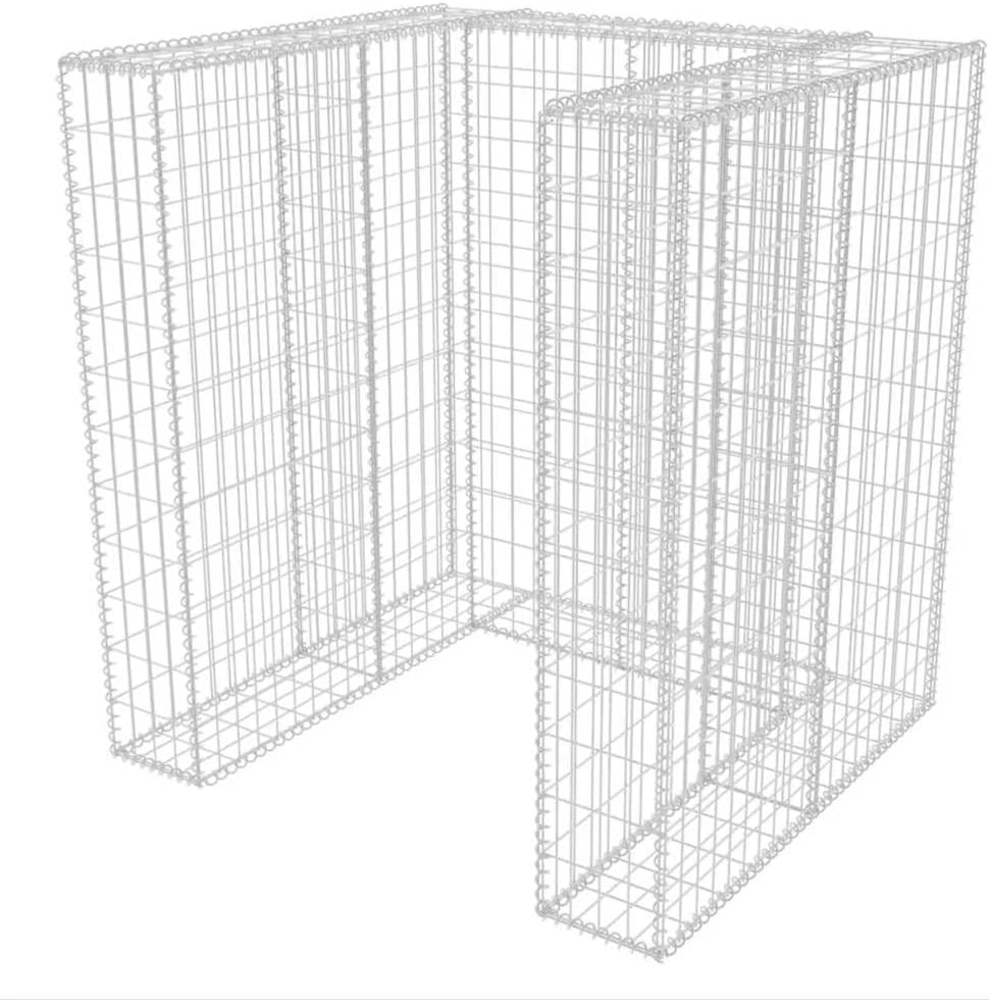vidaXL Gabionen-Mülltonnenverkleidung für 1 Tonne Stahl 110x100x120cm 142558 Bild 1