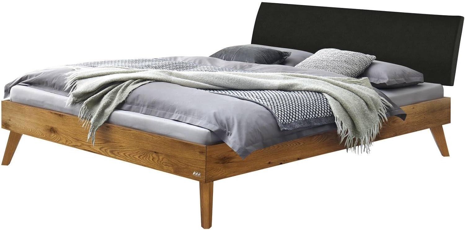Hasena Trento Caprile Massivholzbett 140x200 Wildeiche natur, geölt 20 Bild 1