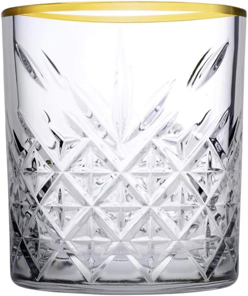 Pasabahce Timeless Golden Touch 4tlg Trinkglas Whisky Glas Tumbler 345ml 52790 Bild 1