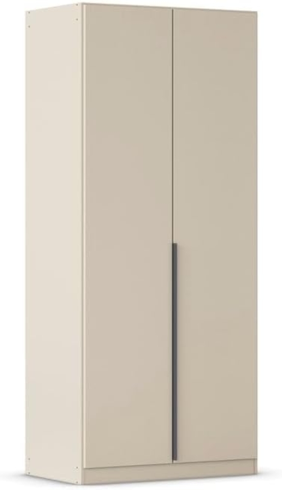 Rauch Möbel Alabama, Kleiderschrank, Garderobenschrank, 2-türig, Zubehör Basic, 1 Kleiderstange, 1 Einlegeboden, Farbe Beige, Griff Grau metallic, 91 x 210 x 54 cm Bild 1