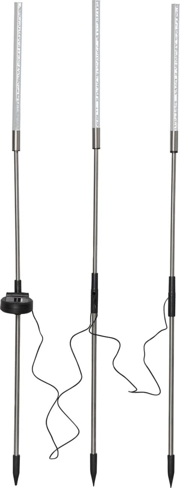 LED-Solarstab "Bubbly", 3er Set, Edelstahl/Acryl Bild 1
