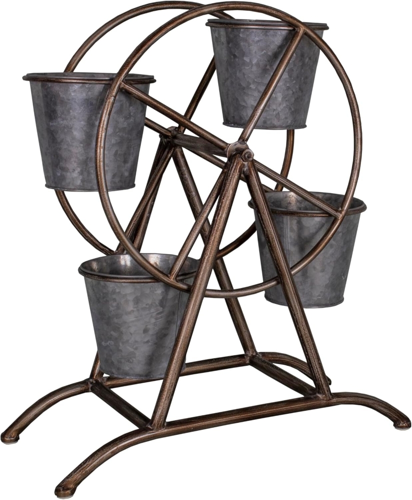 Etagere Ständer Regal Rondell 4 Töpfe Metall Antic Line SEB17331 Bild 1