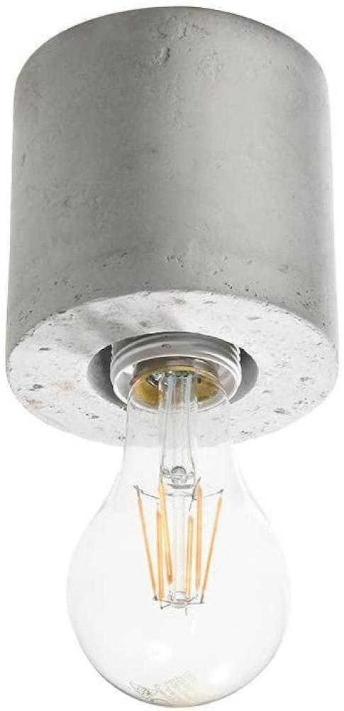 Deckenlampe, Beton grau, rund, H 10 cm Bild 1