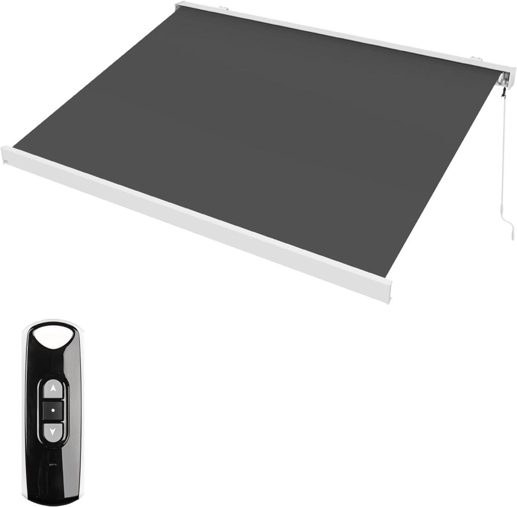 Paramondo Kassettenmarkise Line Markise elektrisch 600x300 cm anthrazit weiß Bild 1
