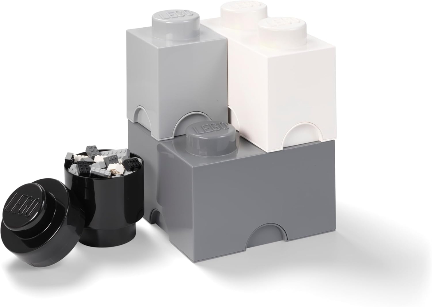 LEGO Aufbewahrungssteinset 25x33 cm Polypropylen schwarz/grau 4-teilig Bild 1