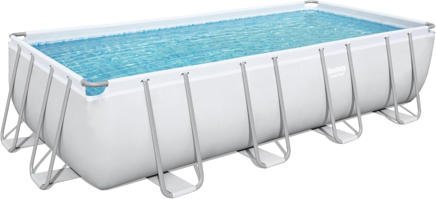 Power Steel™ Solo Pool ohne Zubehör 549 x 274 x 122 cm, lichtgrau, eckig Bild 1