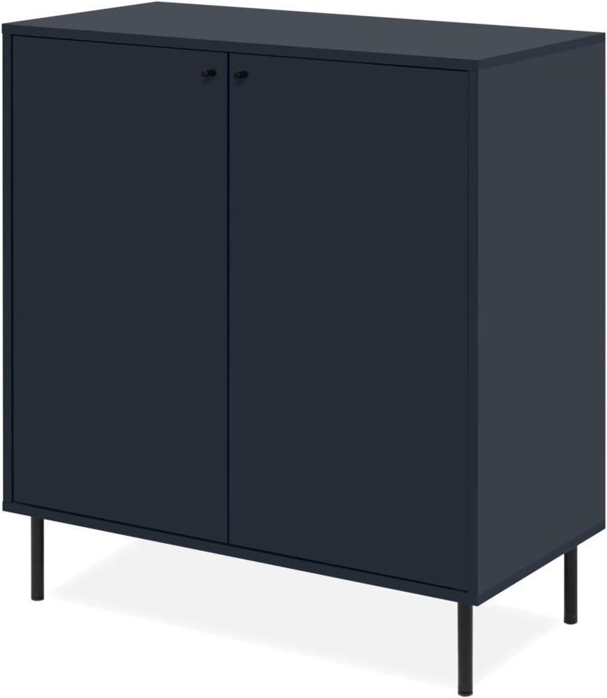 Kommode Barina in blau 80 x 90 cm Bild 1