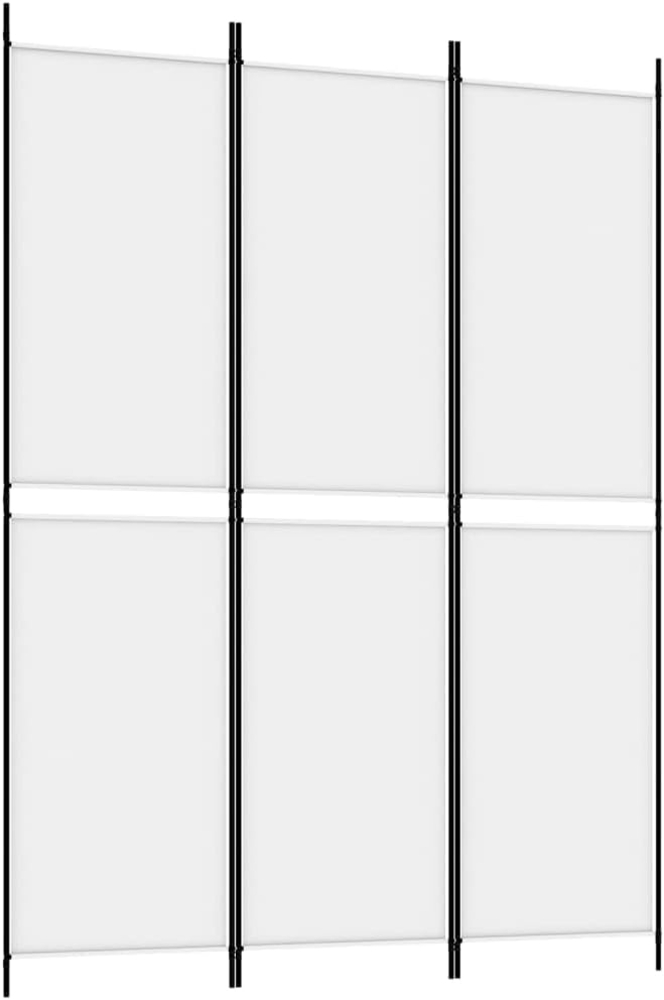 vidaXL 3-tlg. Paravent Weiß 150x200 cm Stoff 350226 Bild 1