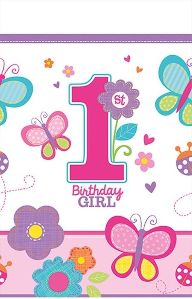 Sweet Birthday Girl Kunststoff Tischdecke 137 x 259cm Bild 1