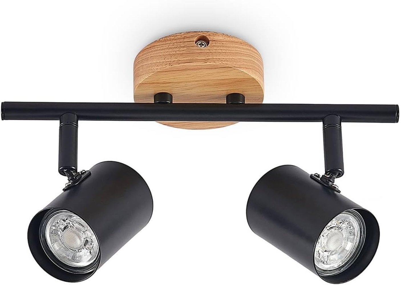 Lindby Deckenleuchten Xiomara, Metall, Schwarz IP20, 2 x 8 W LED Bild 1