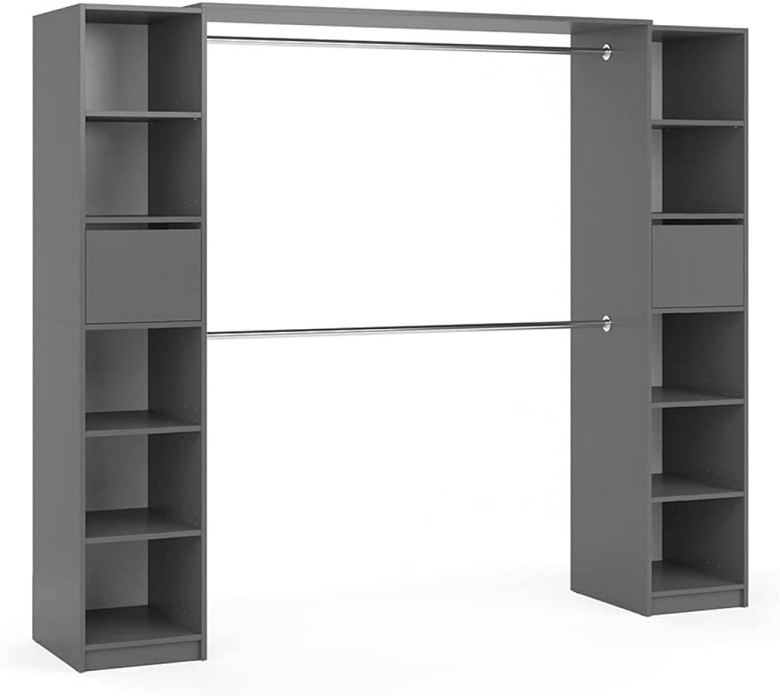 Vicco Kleiderschrank Visit Anthrazit Dielenschrank Flurgarderobe - Offen begehbar (Set XL) Bild 1