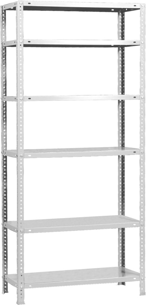 Simonrack Schwerlastregal, Lagerregal, 200 x 80 x 40 Metallregal, Kellerregal, Biegestelle 100 kg, 6 Fachböden, Weiss - Comfort Bild 1