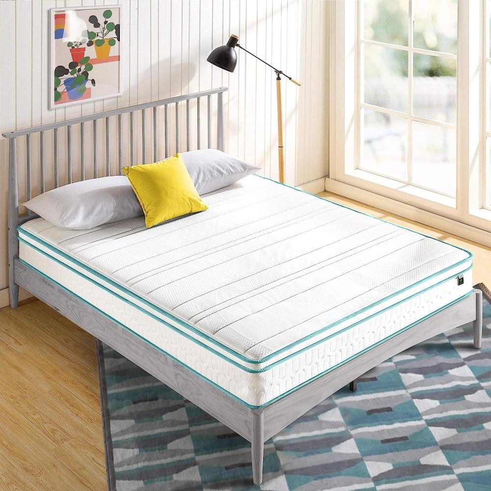 Zinus 20. 3CM Mint Green Memory Foam Hybrid Spring Mattress, Weiß, 180 x 200 x 20,3 cm Bild 1