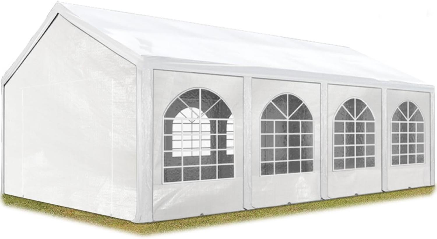 Hochwertiges Partyzelt 3x8 m Pavillon Zelt PE Plane 450 N Gartenzelt Festzelt Wasserdicht weiß Bild 1