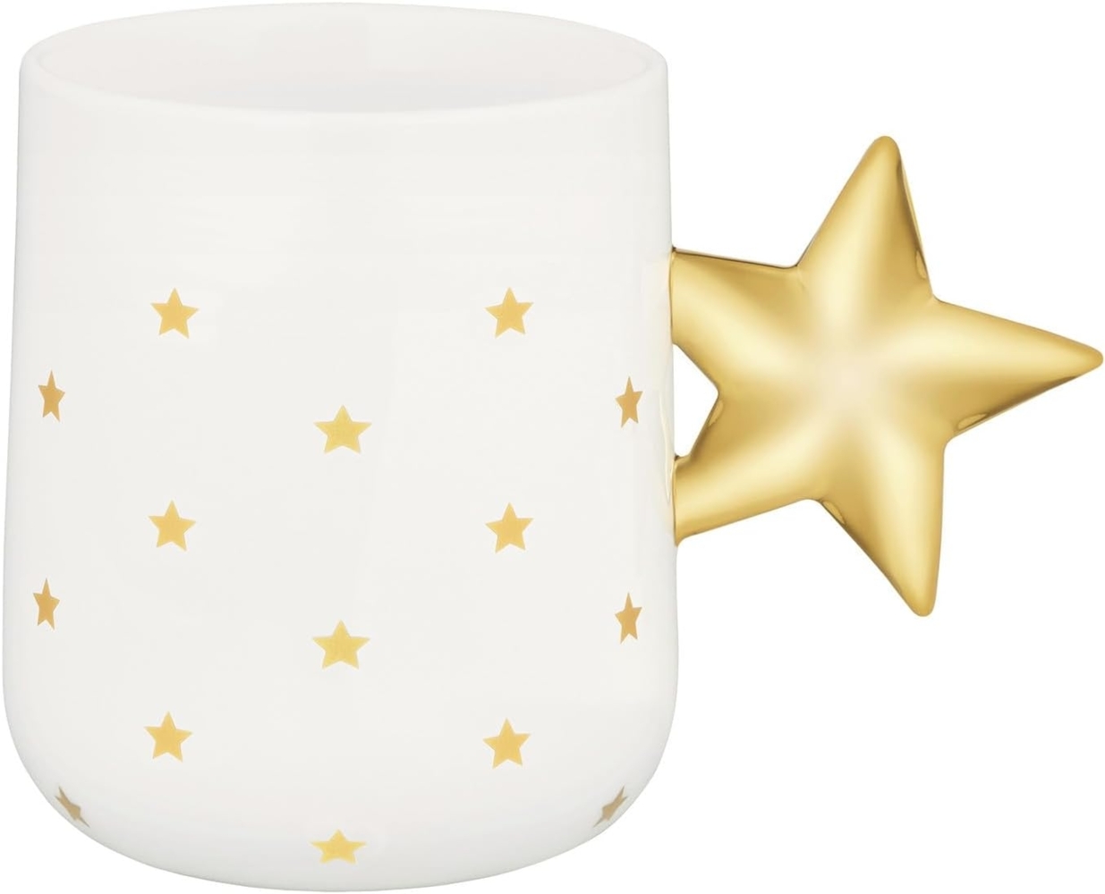 Alessi Delight NZ01 Weihnachtstasse aus Porzellan, dekoriert, 37 cl, Weiß und Gold Bild 1