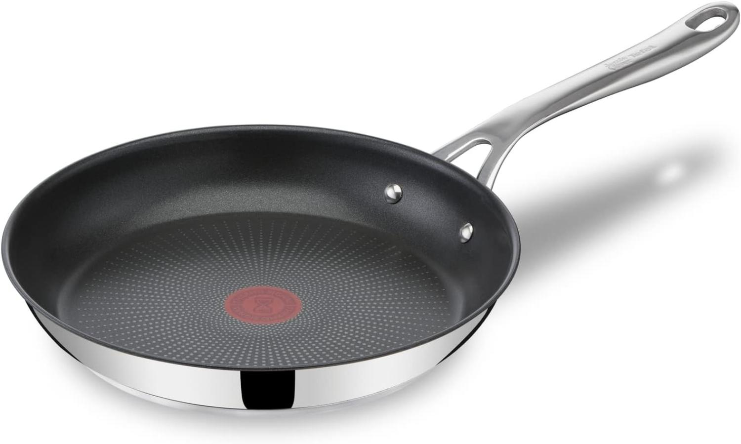 Jamie Oliver by Tefal Cook's Direct On Bratpfanne 24 cm, Antihaft, Induktionstauglich, Backofenfest, Edelstahl, Genieteter Griff, E3040444 Bild 1