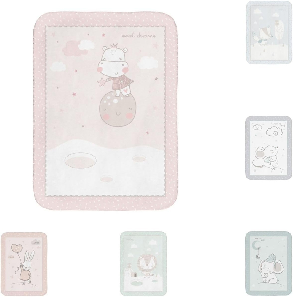Kikkaboo Babydecke Super Soft 110x140 cm kuschelige Babydecke aus Fleece pink Bild 1