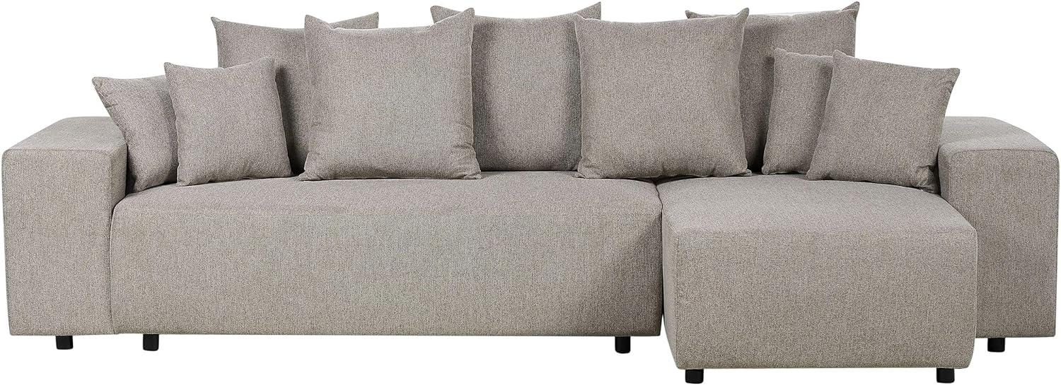 Ecksofa LUSPA Stoff Taupe Linksseitig Bild 1