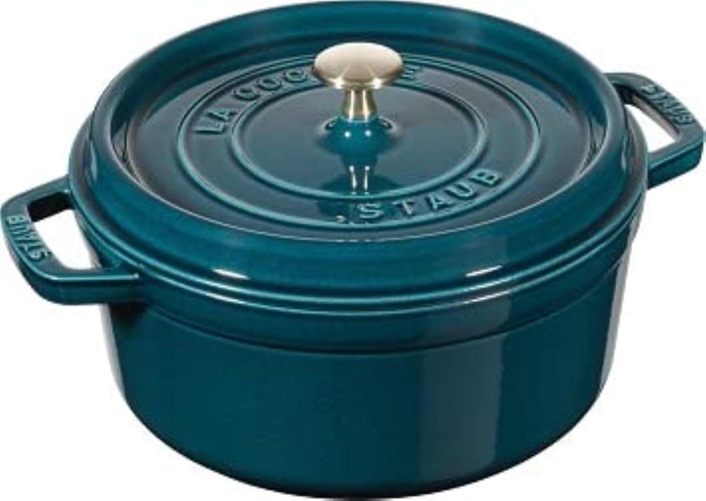 Staub La Cocotte Cocotte 24 cm, rund, La-Mer, Gusseisen Bild 1