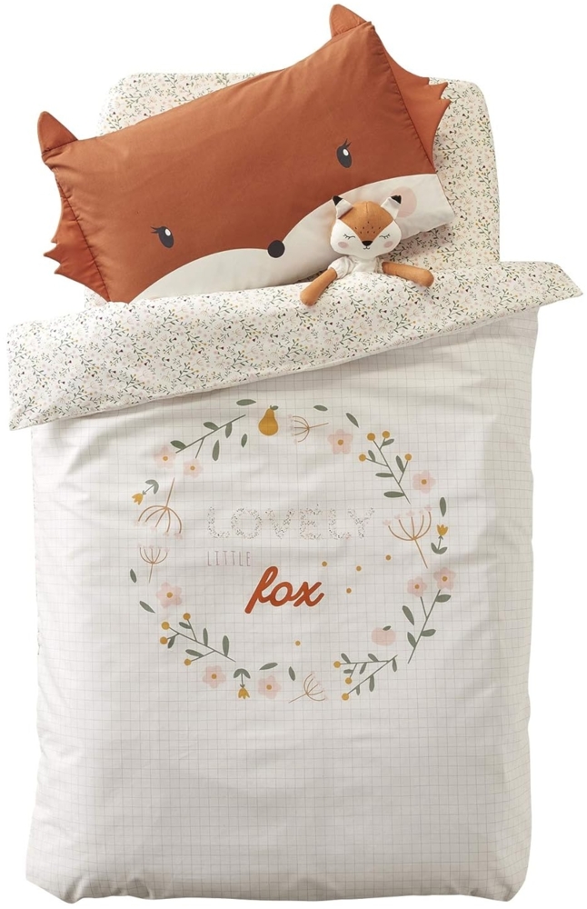 VERTBAUDET Baby Bettbezug „Blumenzauber“ Oeko-Tex mehrfarbig 100X120 Bild 1