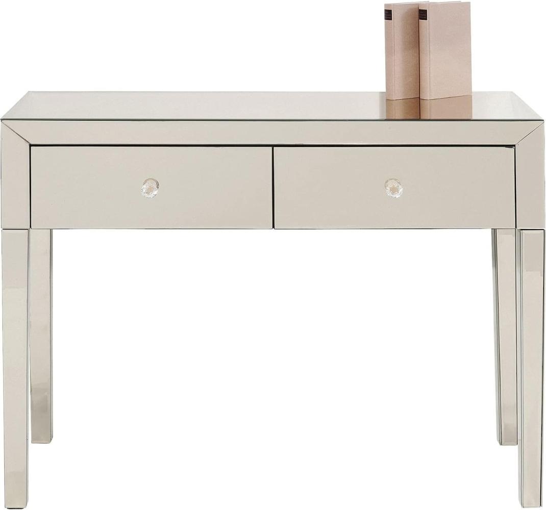 Kare Design Konsole Luxury Champagne, Highboard mit 2 Schüben, verspiegelter Schminktisch, Kosmetiktisch, Luxus Konsole, Luxus Schminktisch, (H/B/T) 77x100x40cm Bild 1