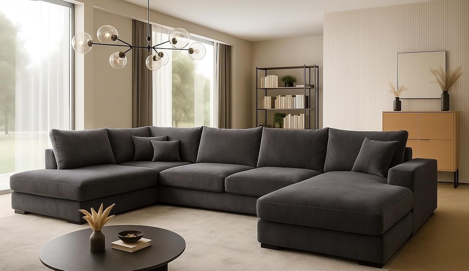 Ecksofa FABIO 328x182 cm mit Schlaffunktion, Bonellfederkern und Bettkasten Bild 1