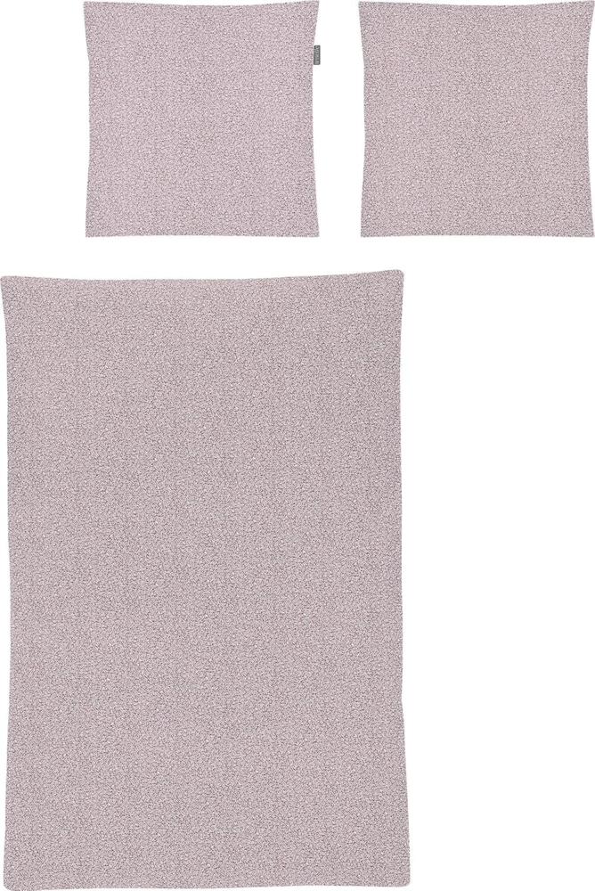 Irisette Easy Soft-Seersucker Bettwäsche 155x220 Blätter rosa weiß 8516-60 Bild 1